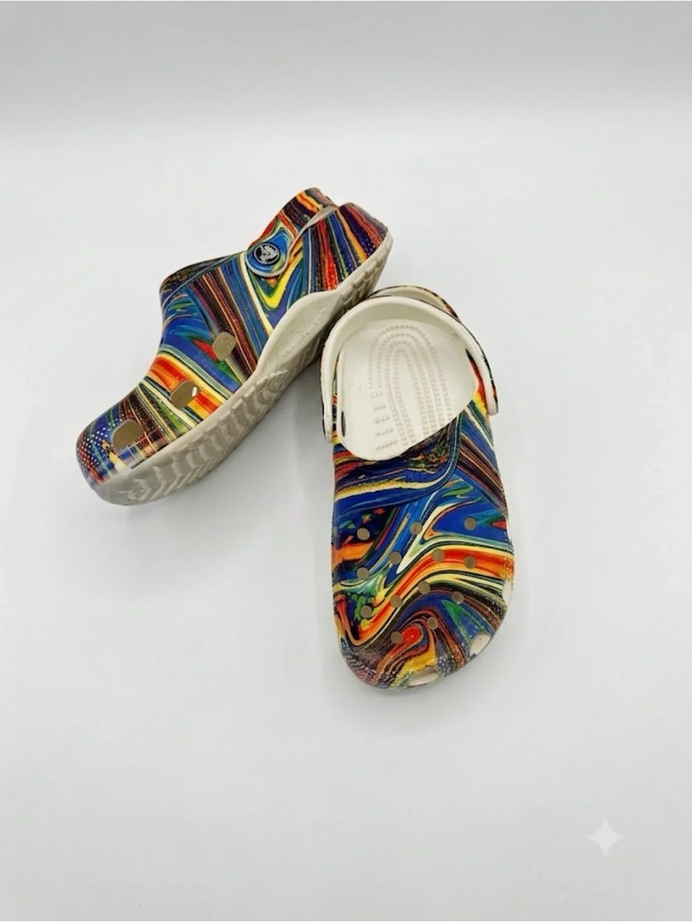CROCS Kids' Foam Clog - Rainbow Swirl